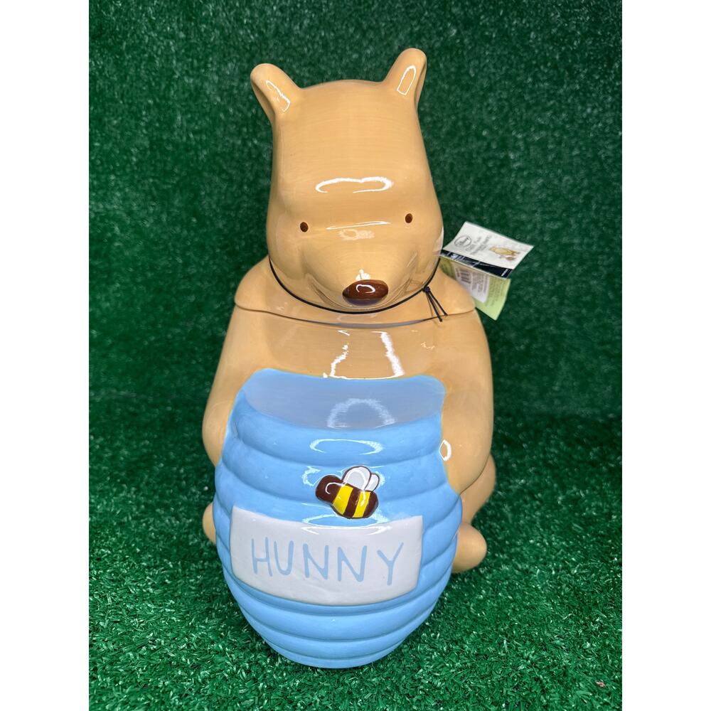 Disney Winnie the Pooh with Honey Pot treasure craft ceramic RARE Zach Designs